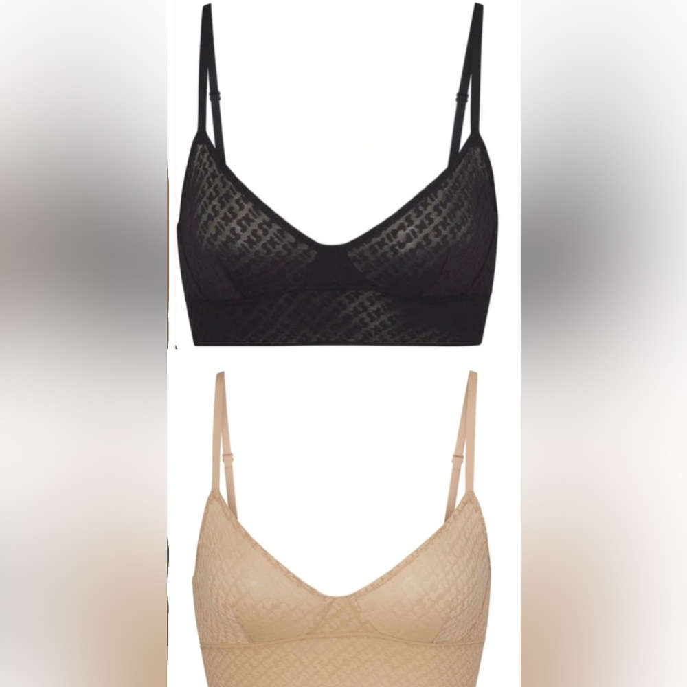 Skims mesh logo bralette new BR-TRI-1538